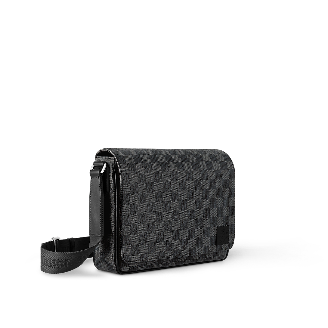 Sac messager Louis Vuitton en toile Damier Graphite