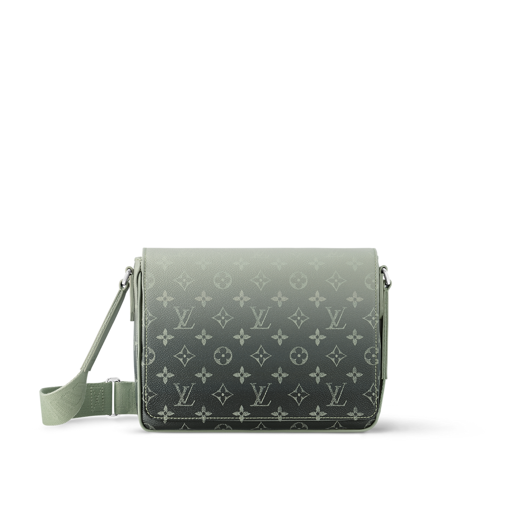 Sac messager Louis Vuitton en toile Monogram Eclipse dégradée vert (vert sauge / kaki)