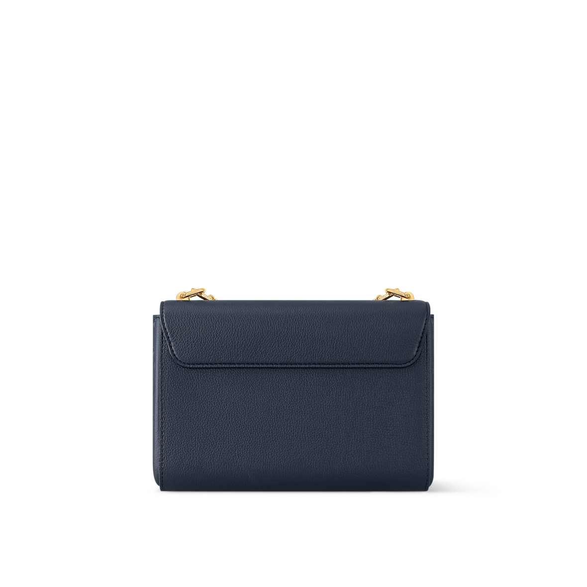 Sac à main Louis Vuitton Twist en cuir bleu marine avec chaîne dorée