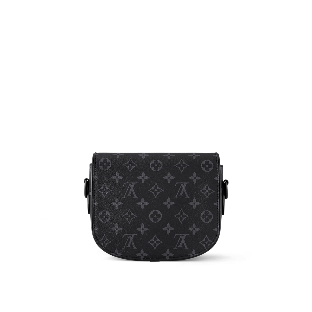 Sac S-Lock Saddle Louis Vuitton en toile Monogram Eclipse (noir et gris)
