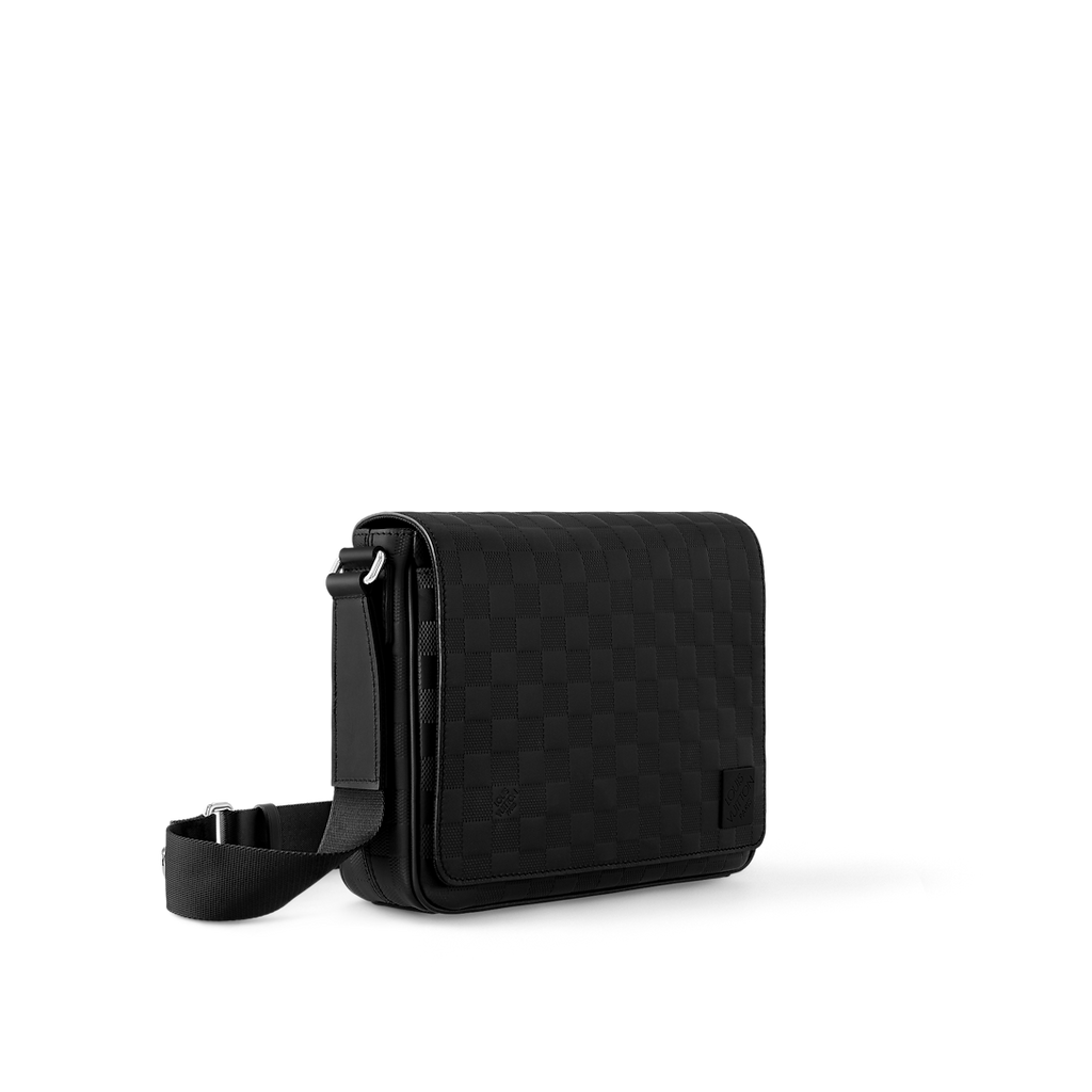 Sac messager Louis Vuitton en cuir Damier Infini noir
