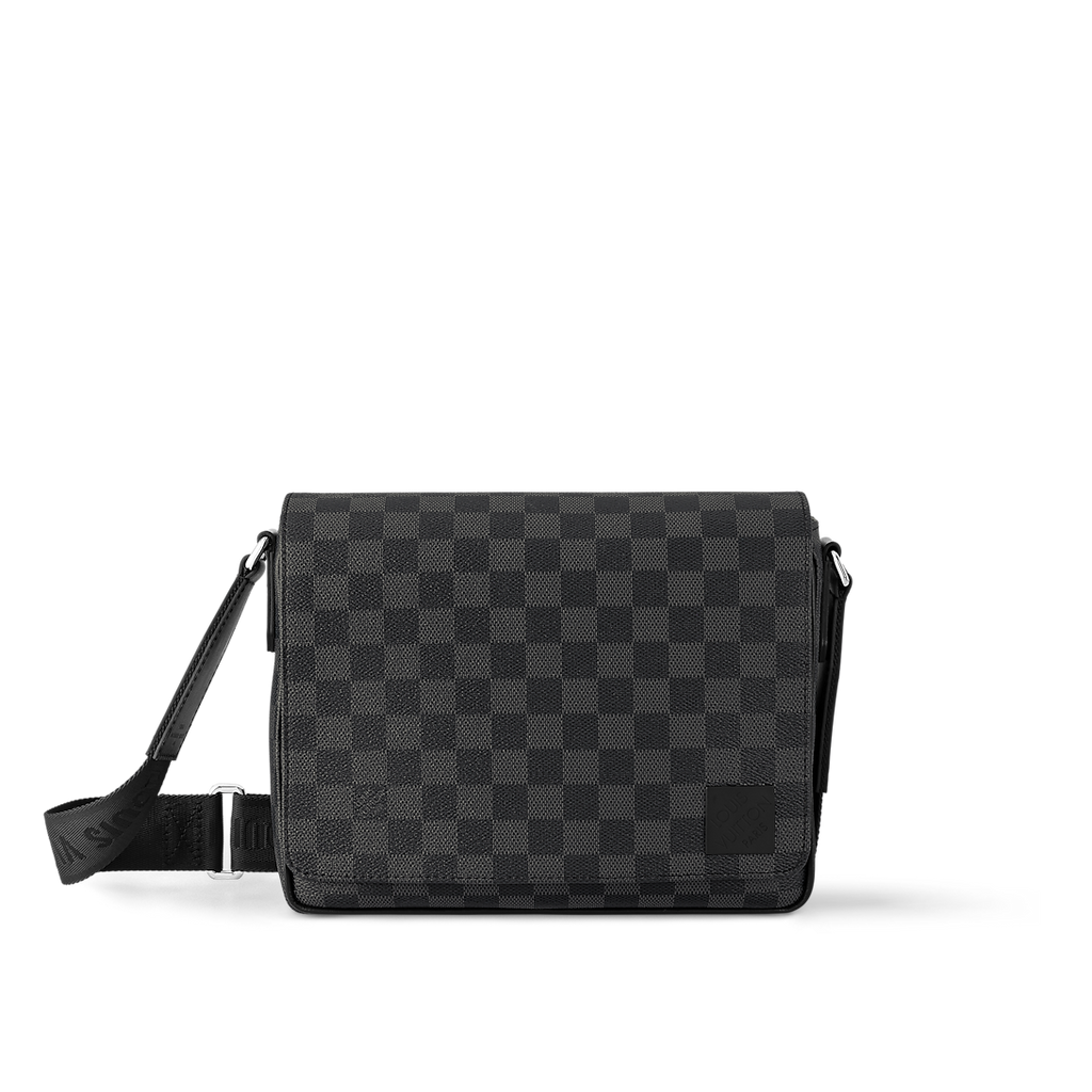 Sac messager Louis Vuitton en toile Damier Graphite