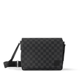 Sac messager Louis Vuitton en toile Damier Graphite