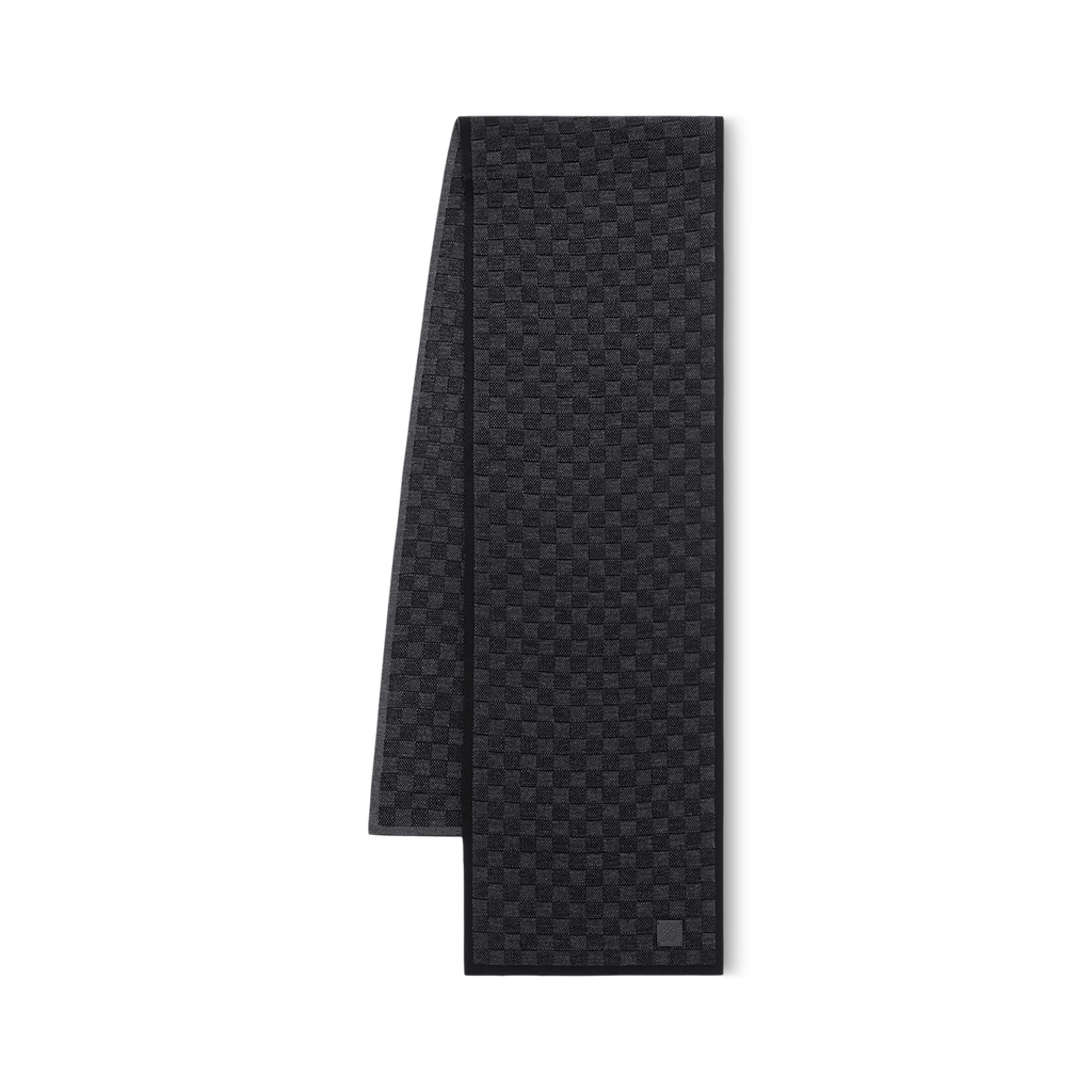 Bonnet et Écharpe Néo Petit Damier Noir