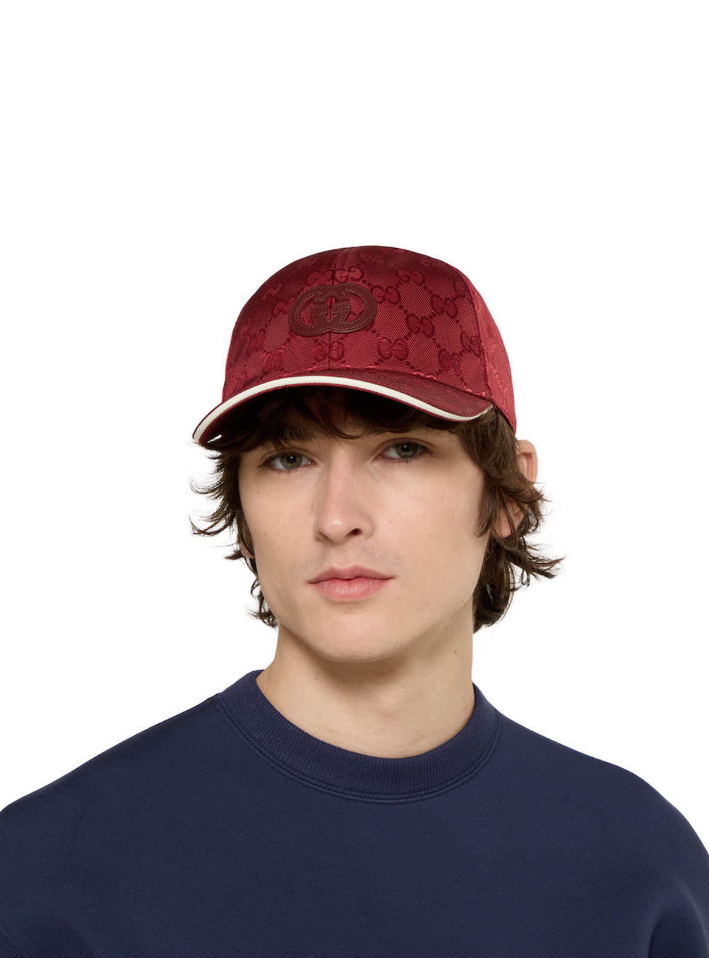 Casquette en nylon GG rouge