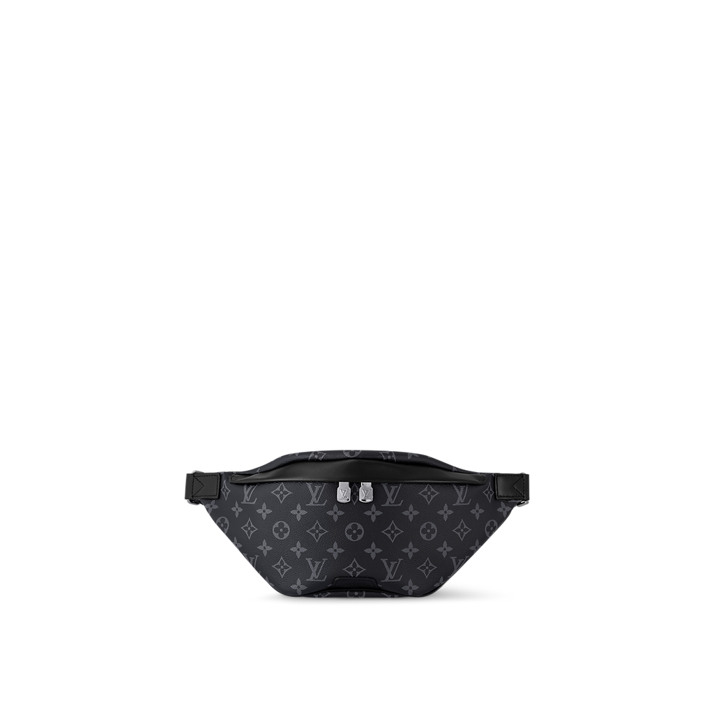 Sac banane Louis Vuitton en toile Monogram Eclipse (noir et gris)