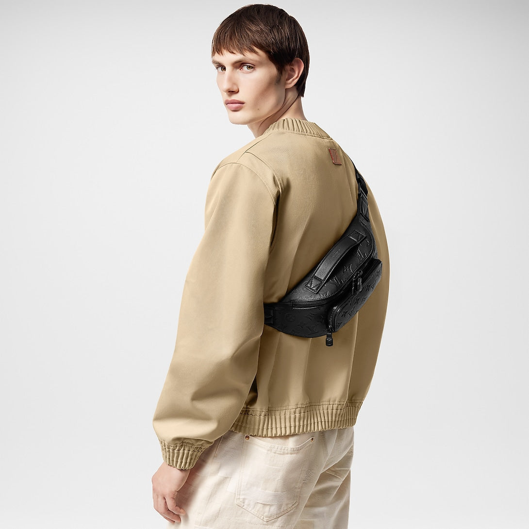 Sac banane Louis Vuitton en cuir Monogram Empreinte noir