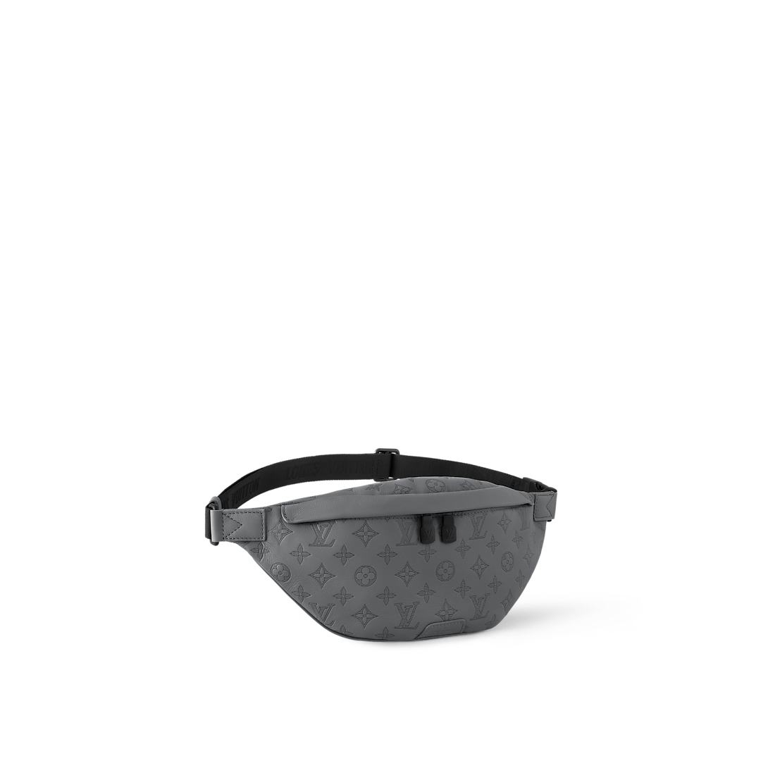 Sac banane Louis Vuitton en cuir Monogram Empreinte gris