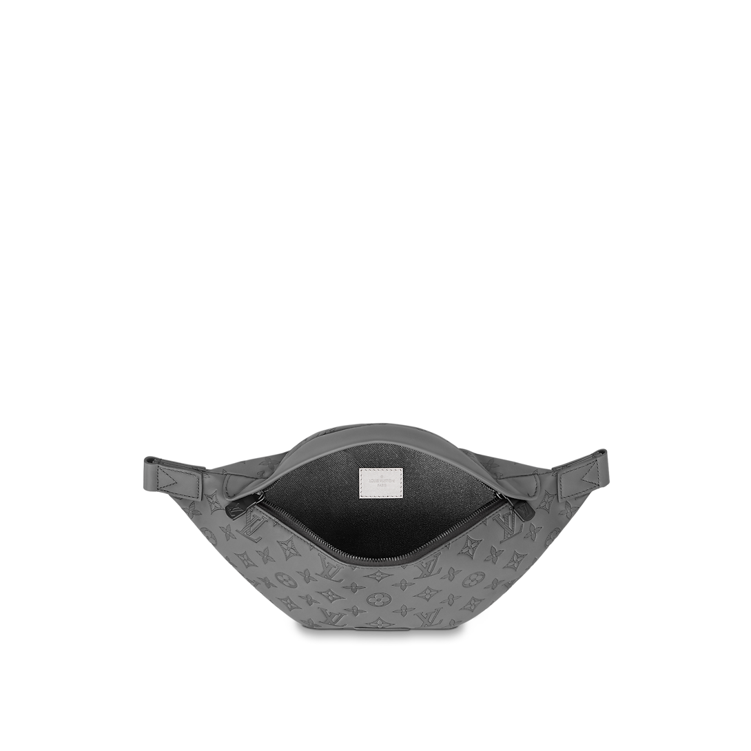 Sac banane Louis Vuitton en cuir Monogram Empreinte gris