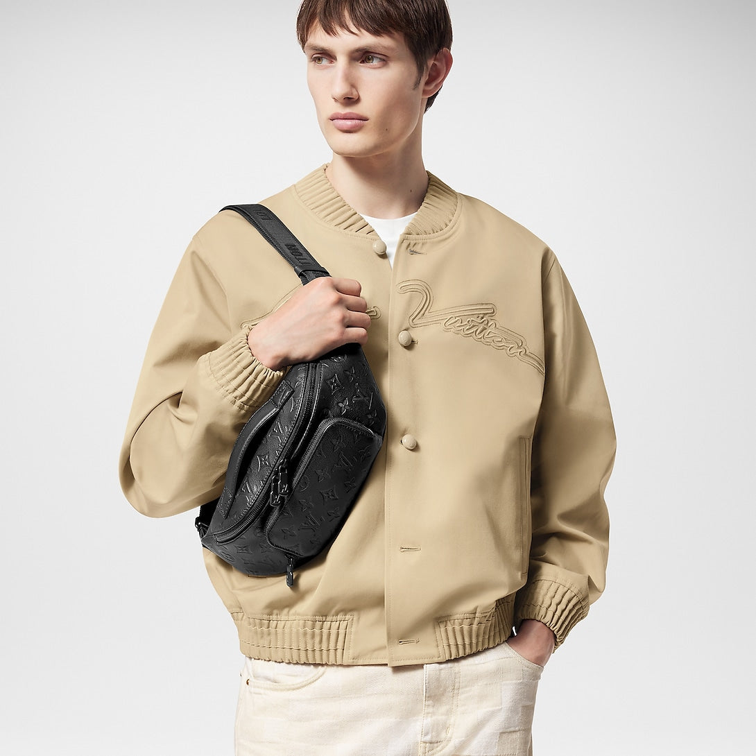 Sac banane Louis Vuitton en cuir Monogram Empreinte noir