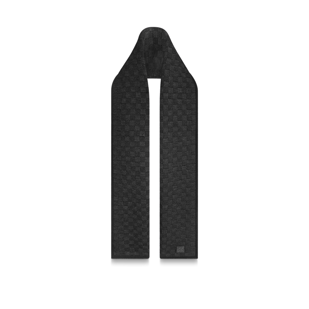 Bonnet et Écharpe Néo Petit Damier Noir