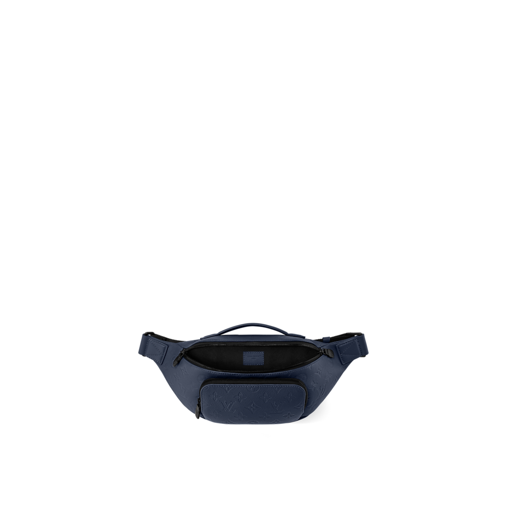 Sac banane Louis Vuitton en cuir Monogram Empreinte bleu marine