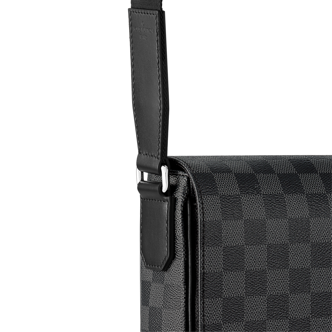Sac messager Louis Vuitton en toile Damier Graphite