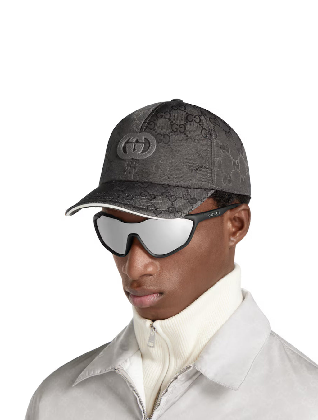 Casquette en nylon GG gris