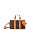 Sac Keepall Bandoulière 25 Louis Vuitton en toile Monogram avec cuir naturel (vachetta)