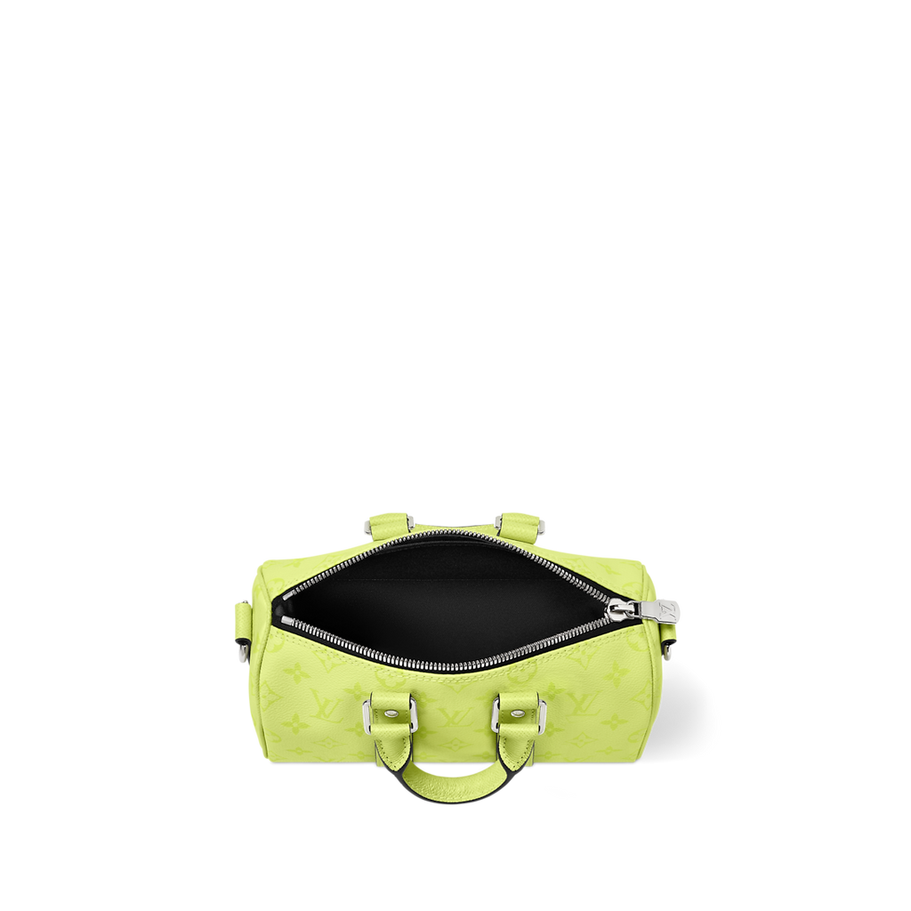 Sac Keepall Bandoulière 25 Louis Vuitton en cuir Monogram Empreinte vert anis