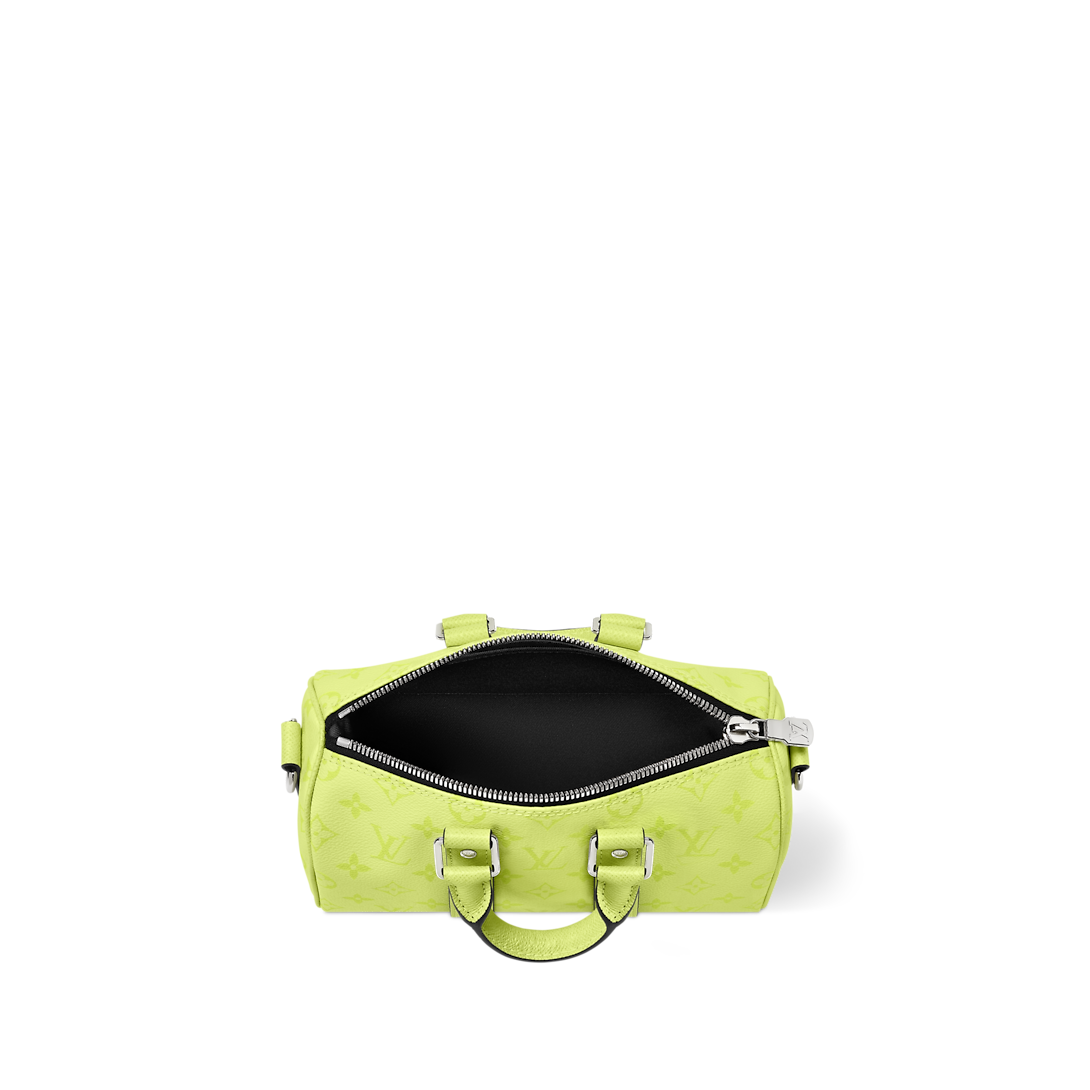 Sac Keepall Bandoulière 25 Louis Vuitton en cuir Monogram Empreinte vert anis