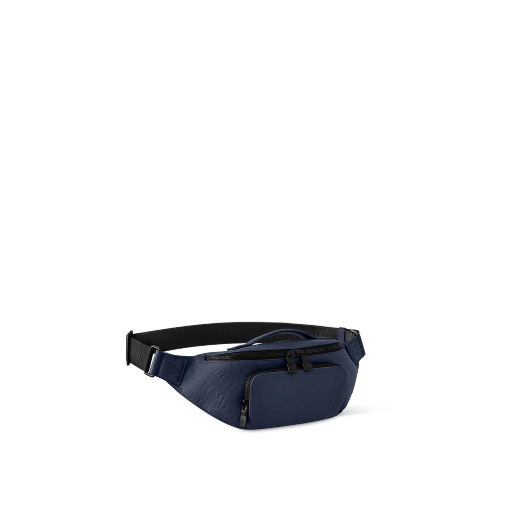 Sac banane Louis Vuitton en cuir Monogram Empreinte bleu marine