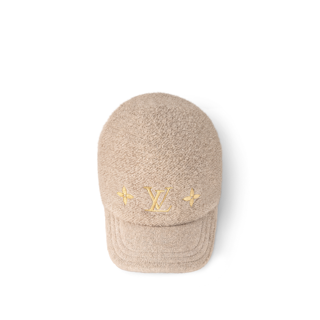Casquette LV  Monogram Shearling Baseball  – Beige