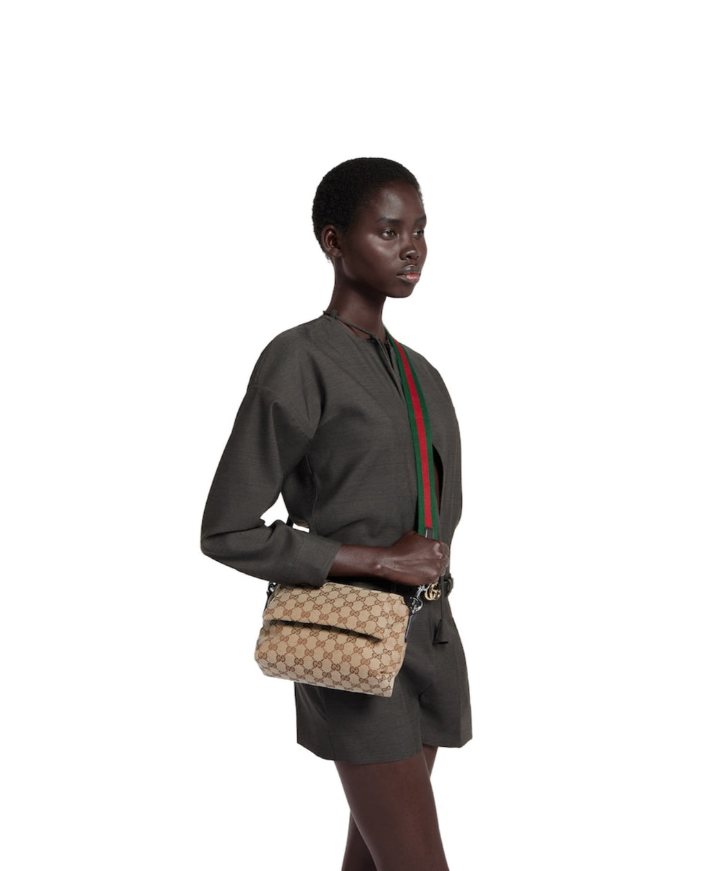 Sac à bandoulière en toile GG petit format