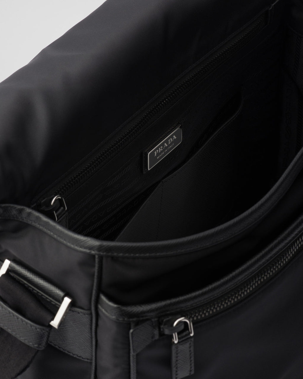 Sac porté épaule en Re-Nylon et cuir Saffiano