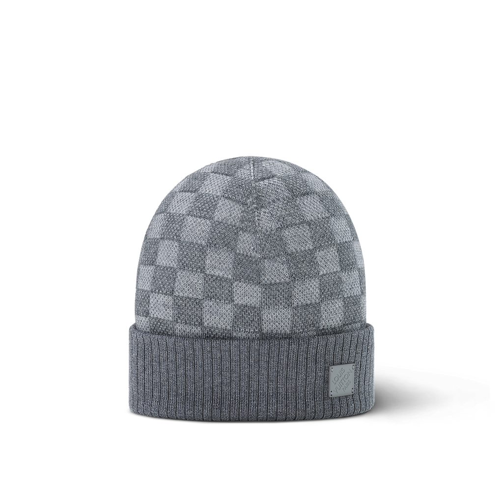 Bonnet et Écharpe Néo Petit Damier Gris