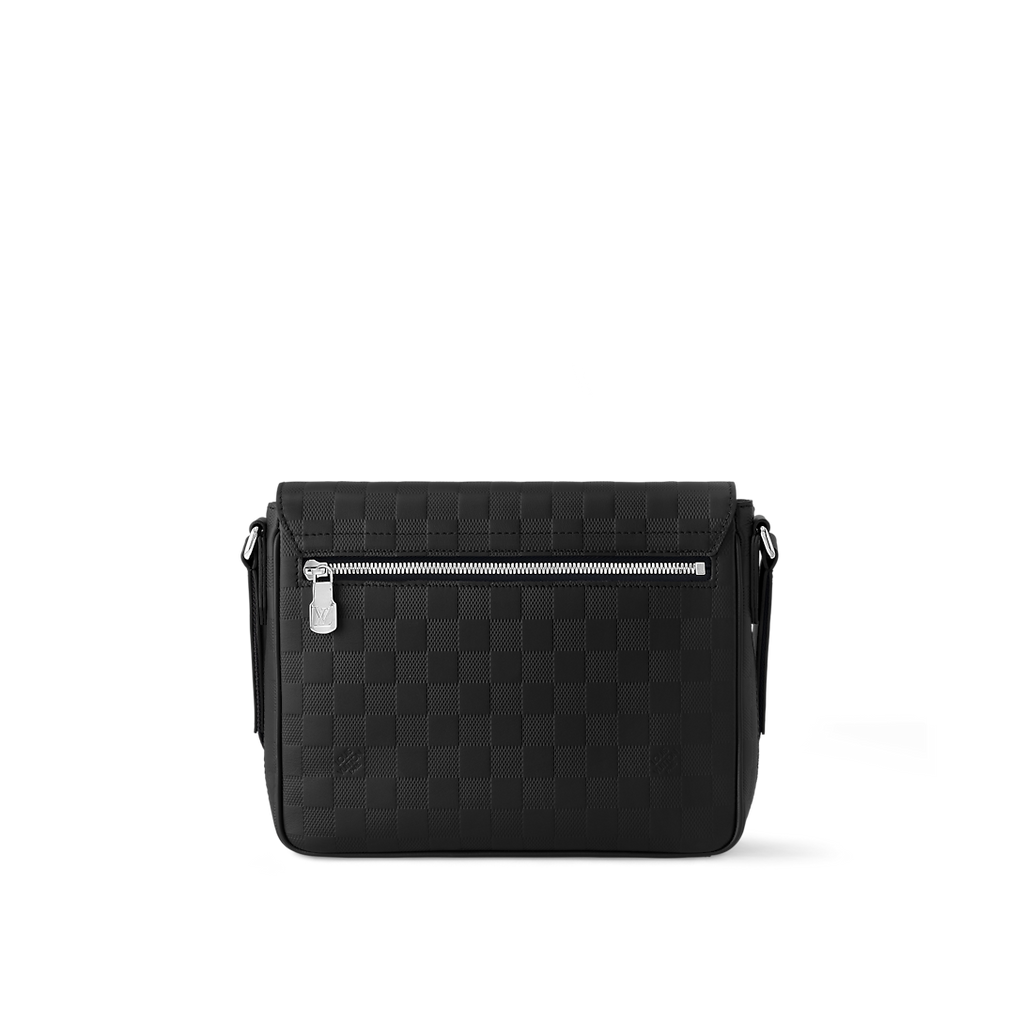 Sac messager Louis Vuitton en cuir Damier Infini noir
