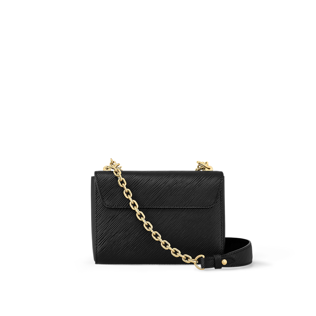 Sac à main Louis Vuitton Twist en cuir Epi noir avec chaîne dorée
