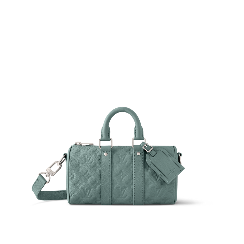 Louis Vuitton Keepall Bandoulière 25 – Monogram Empreinte Vert Sauge (Vert / Kaki)
