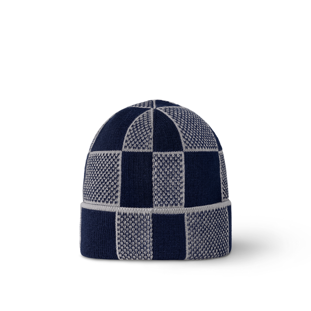 Bonnet et Écharpe Damier Heritage Bleu Marine