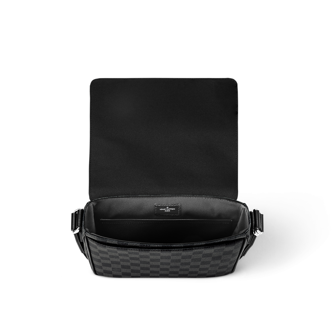 Sac messager Louis Vuitton en toile Damier Graphite