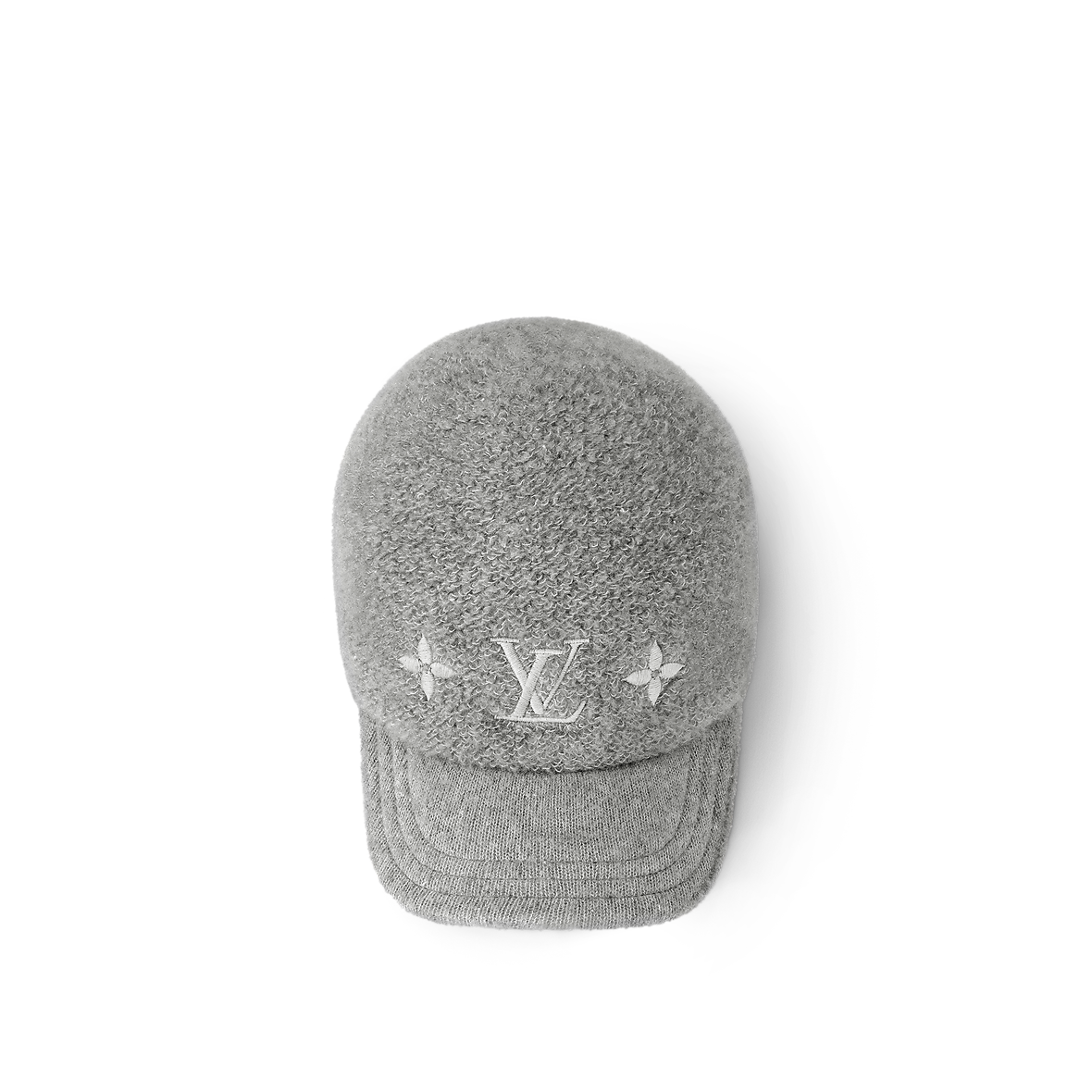 Casquette LV Monogram Shearling Baseball- Gris