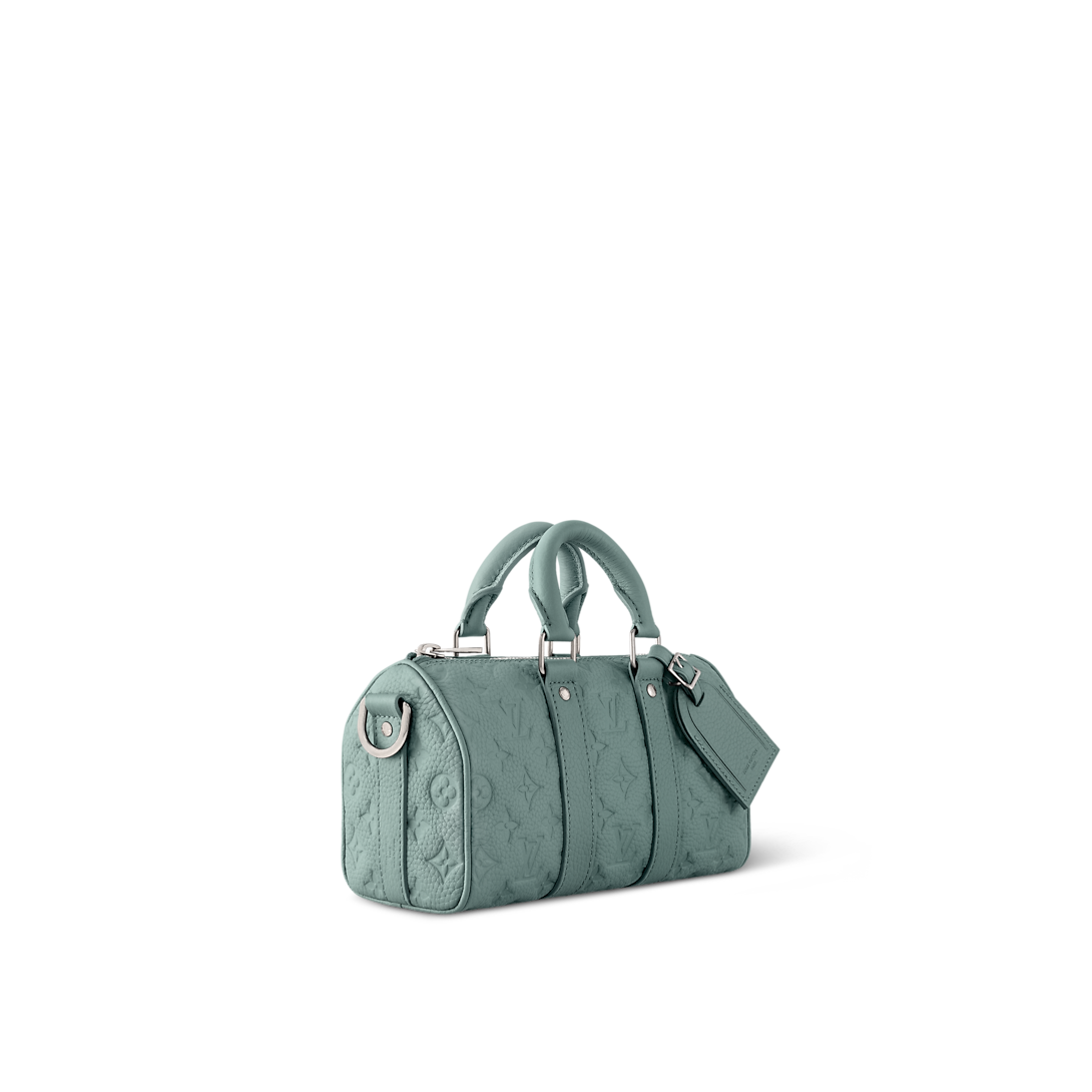 Louis Vuitton Keepall Bandoulière 25 – Monogram Empreinte Vert Sauge (Vert / Kaki)