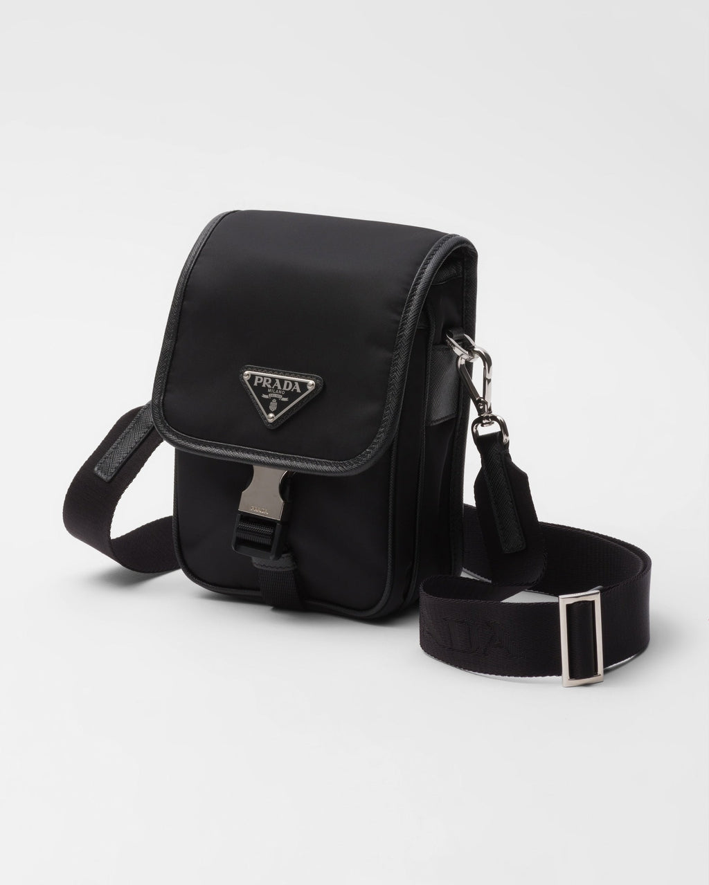 Sac porté épaule en Re-Nylon et cuir Saffiano