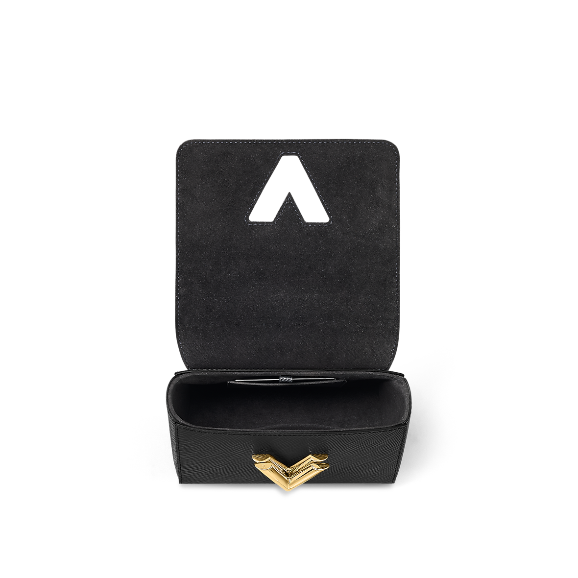 Sac à main Louis Vuitton Twist en cuir Epi noir avec chaîne dorée