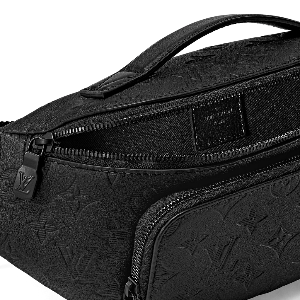 Sac banane Louis Vuitton en cuir Monogram Empreinte noir