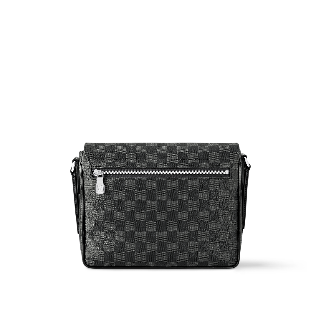Sac messager Louis Vuitton en toile Damier Graphite