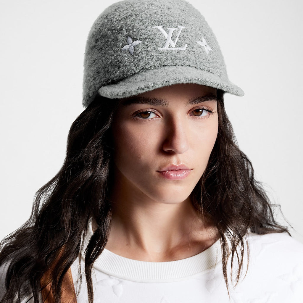 Casquette LV Monogram Shearling Baseball- Gris