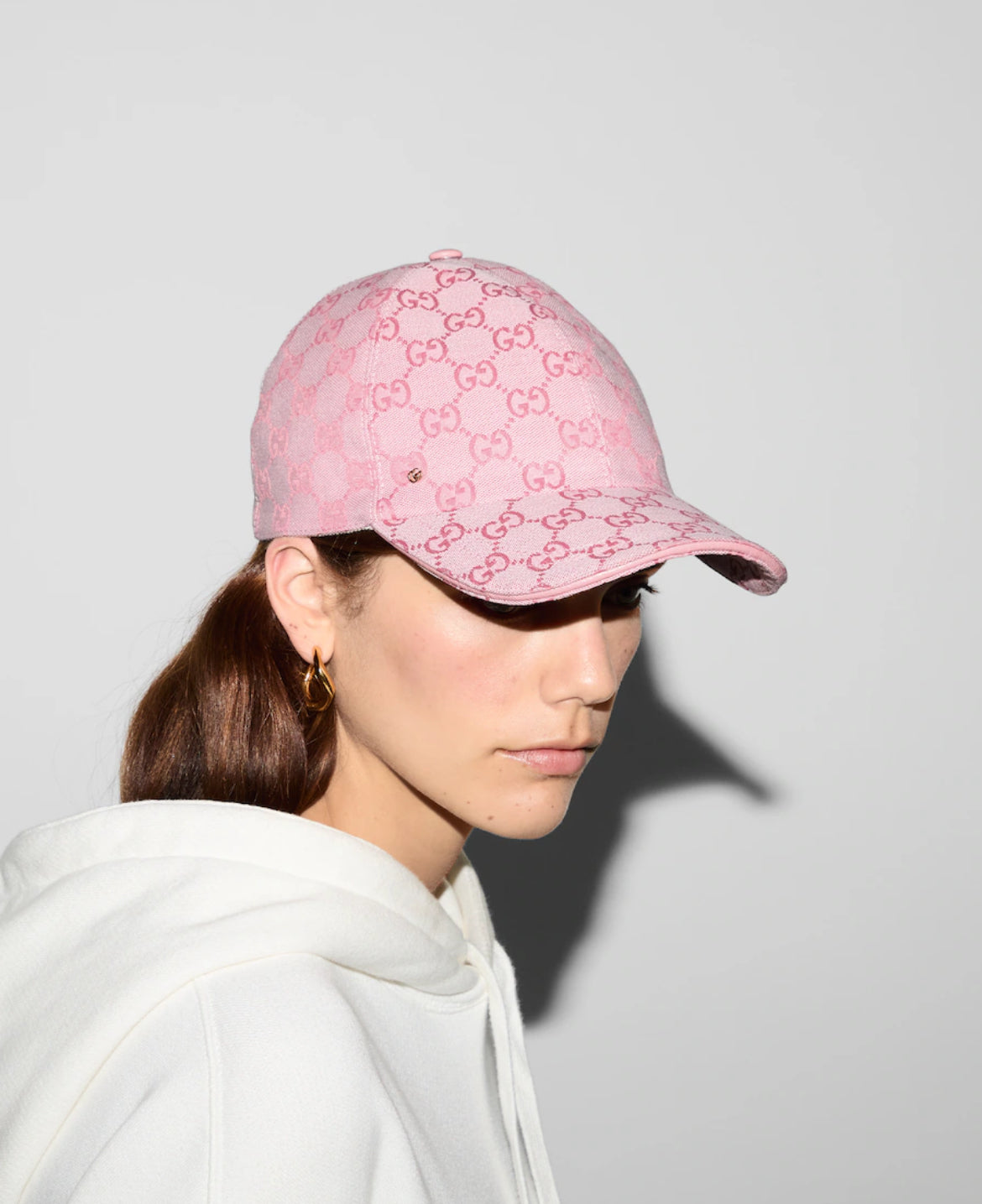 Casquette en toile GG rose