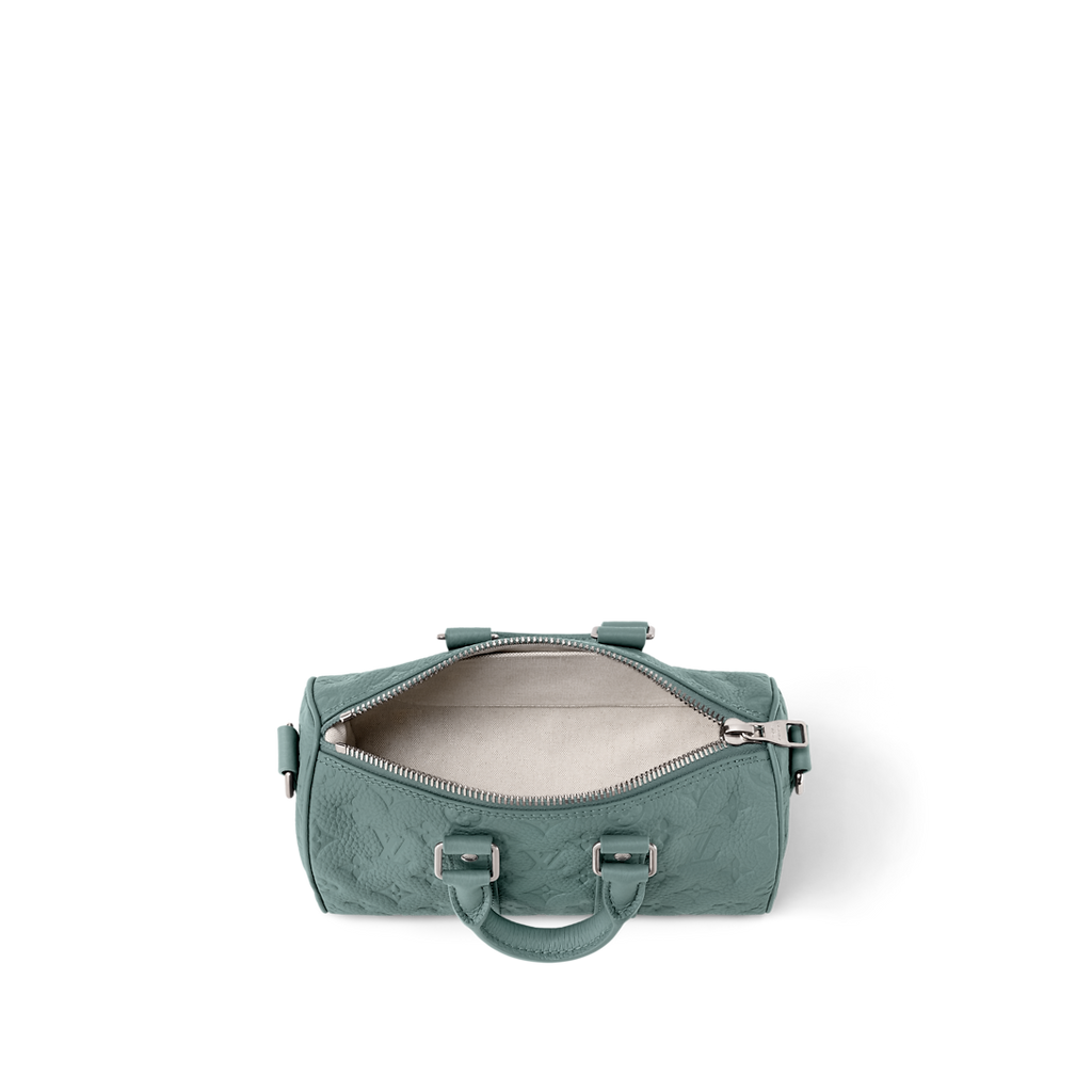 Louis Vuitton Keepall Bandoulière 25 – Monogram Empreinte Vert Sauge (Vert / Kaki)