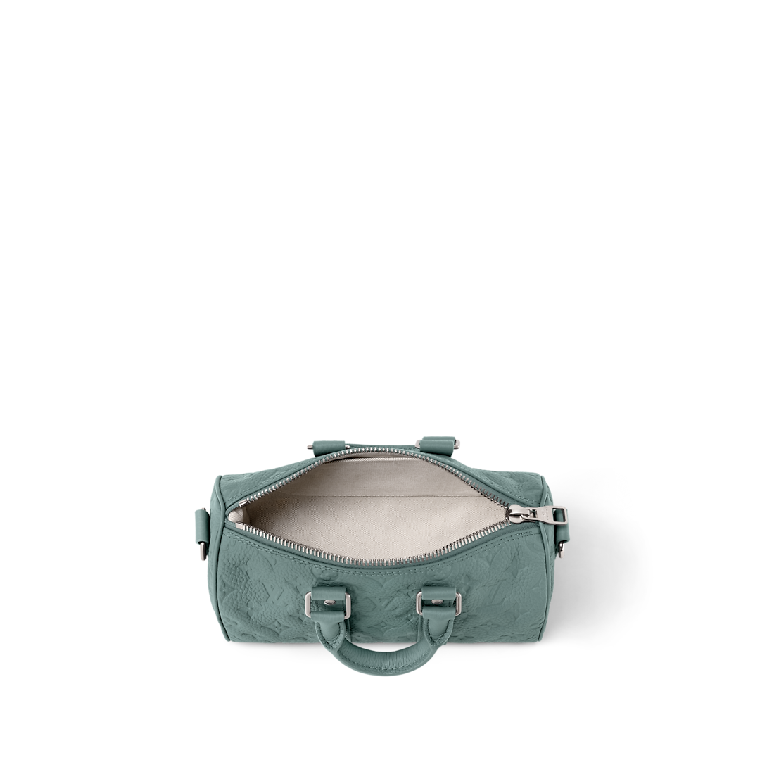 Louis Vuitton Keepall Bandoulière 25 – Monogram Empreinte Vert Sauge (Vert / Kaki)