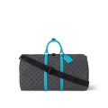 Louis Vuitton Keepall Bandoulière 55 – Monogram Eclipse avec finitions turquoise