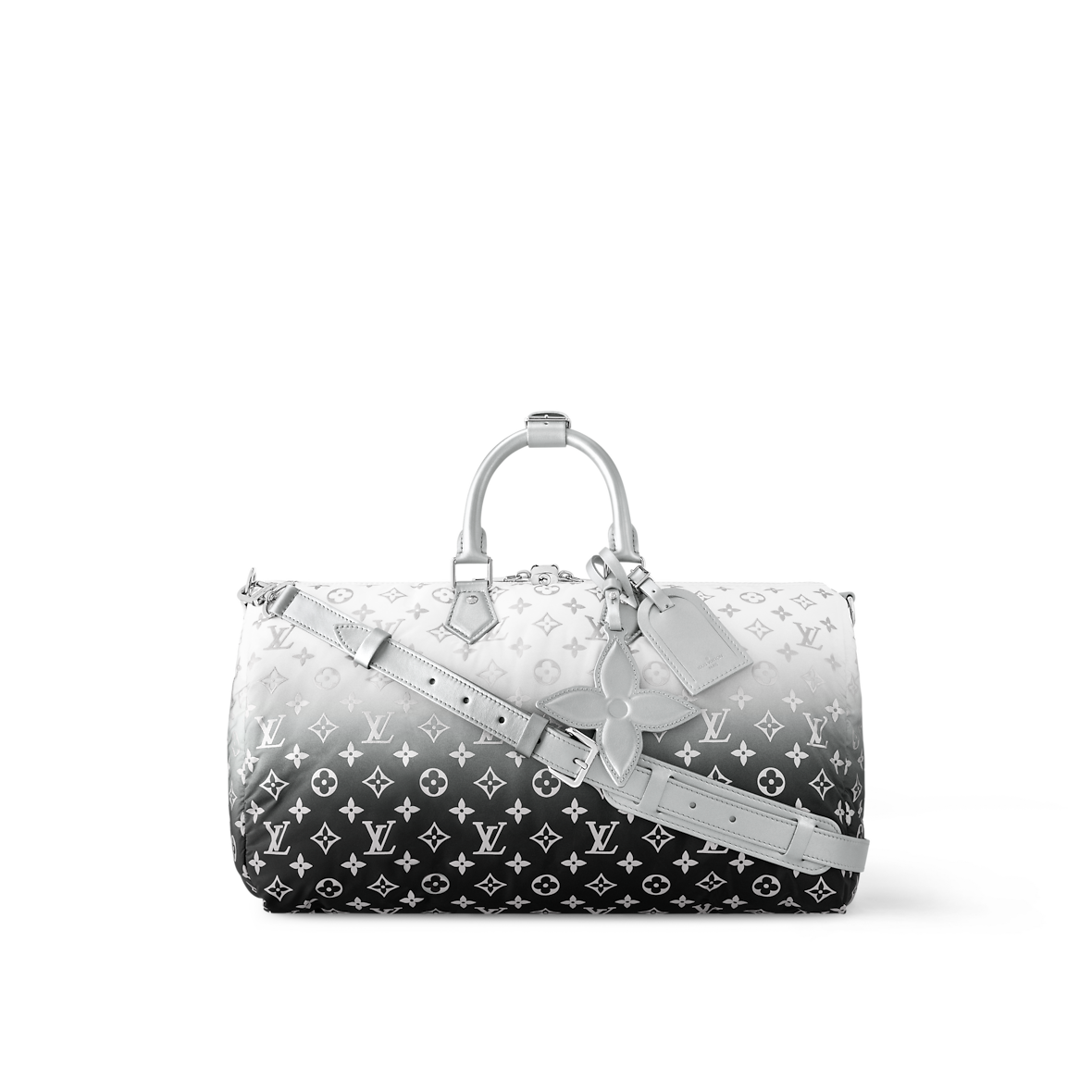 Louis Vuitton Keepall Bandoulière 45 – Monogram Eclipse dégradé gris (Gradient Grey)